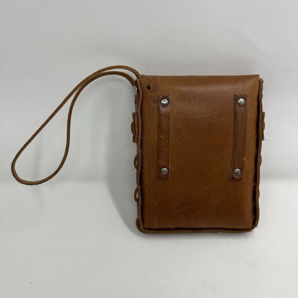 Vintage Leather Clutch Wristlet Large Belt Loop Western Boho - Picture 2 of 12